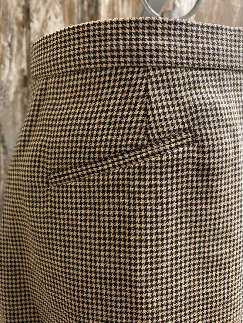 Ann Taylor Size 8 Petite Brown Houndstooth Skirt