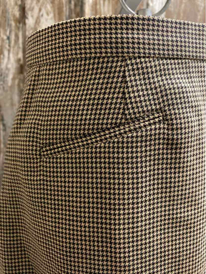 Ann Taylor Size 8 Petite Brown Houndstooth Skirt