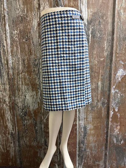 Boden Size 14 Long Blue Tweed Skirt