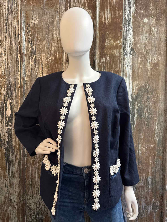 Talbots Size 14WP (Large Petite) Blue Blazer