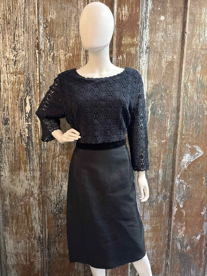 Boden Size 16 Long (Extra Large) Navy/Black Evening Dress