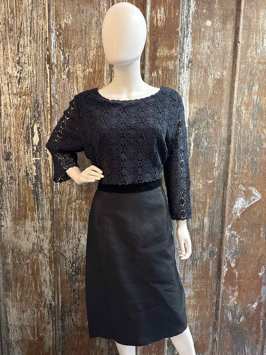 Boden Size 16 Long (Extra Large) Navy/Black Evening Dress