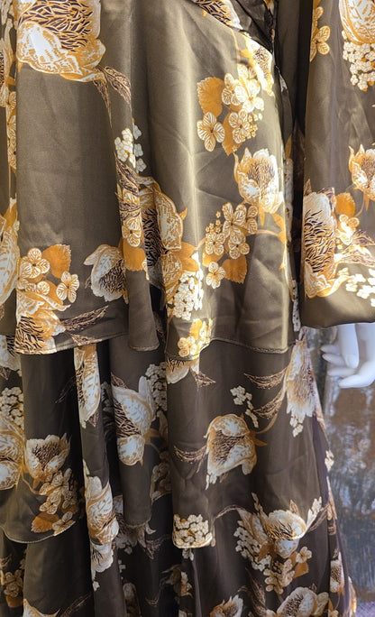 baltic born Size Large Brown floral print Dress
