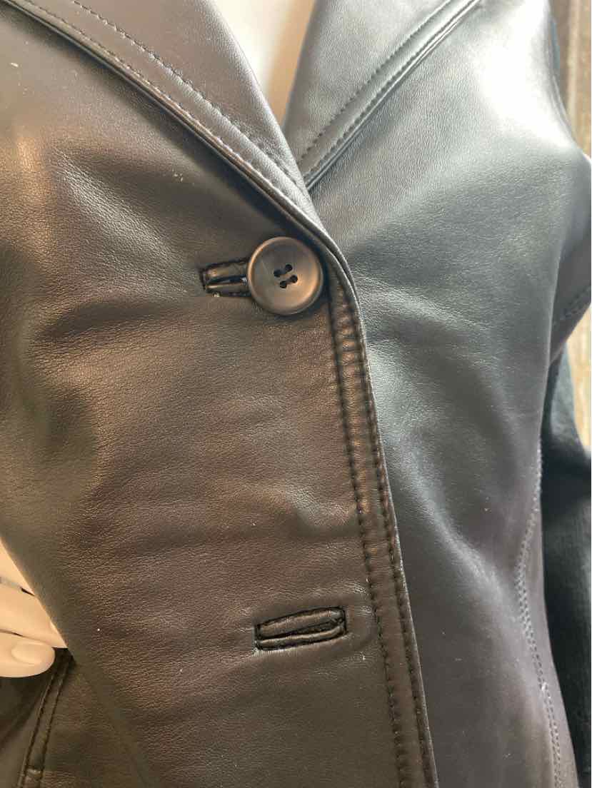 Style & Co. Size Medium Black Leather Jacket