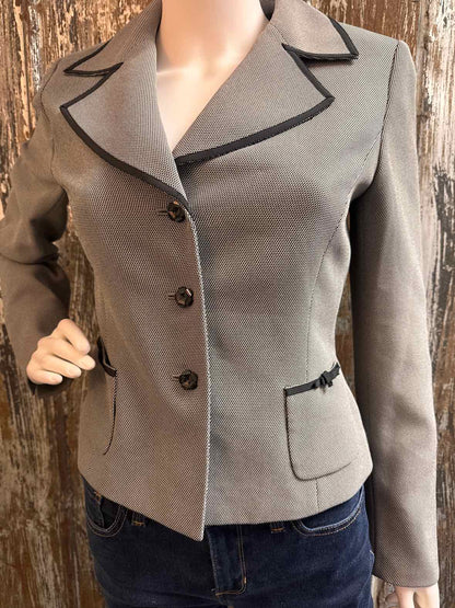 Tahari - Arthur S. Levine Size 4 (Small) black/white Blazer