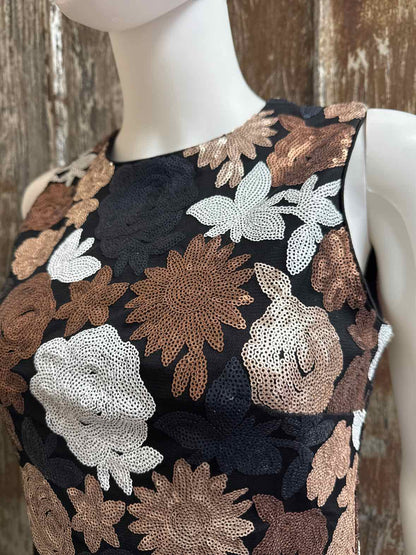 Calvin Klein Size 2 (Extra Small) black/gold Dress