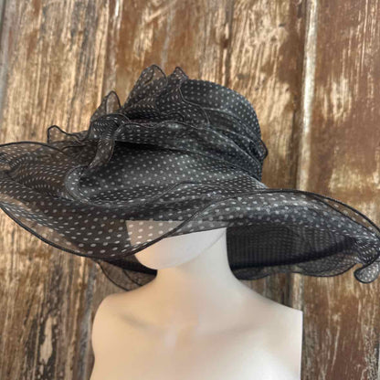 Betmar Size One Size Black polka dot Hat