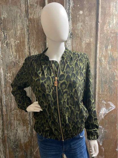 Michael Kors Size Medium Green Animal Print Jacket