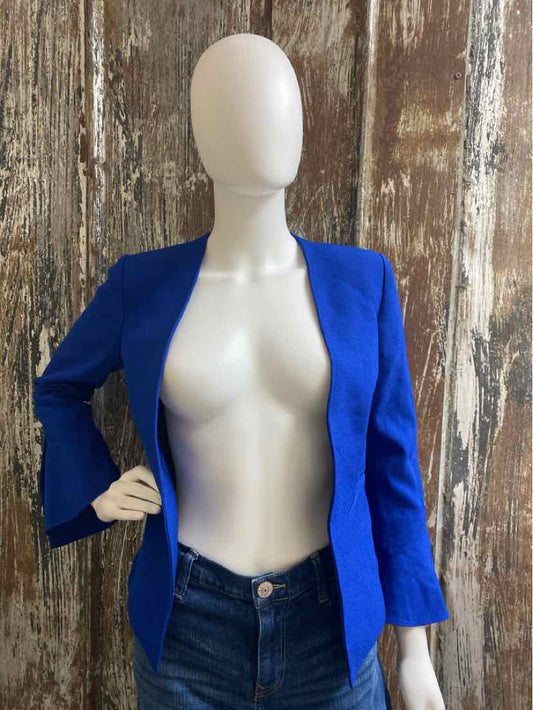 Tahari Size 2 Petite (Extra Small) Blue Blazer