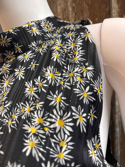 Sam Edelman Size 12 (Large) Black Floral Dress