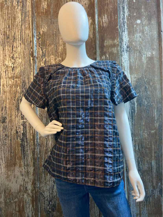 Loft Size Large Navy plaid tops