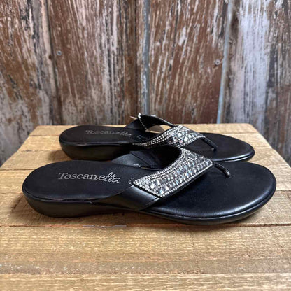Toscanella 7.5 Black Flipflops