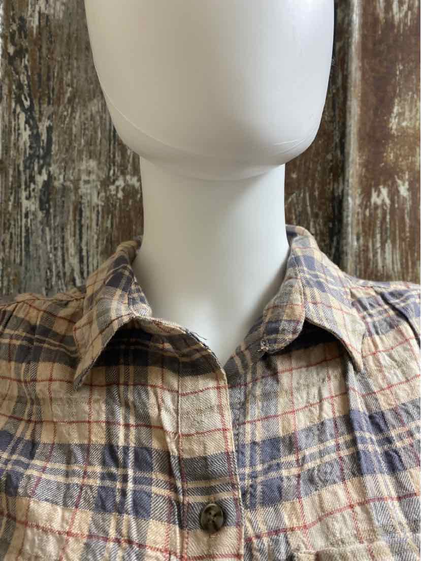 beachlunchlounge Size extra small tan plaid tops