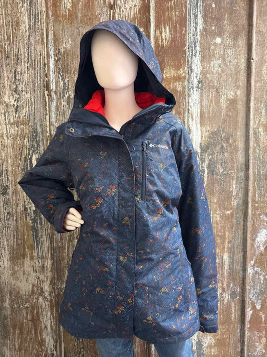 Columbia Size Extra Large Navy Print Winter Coat