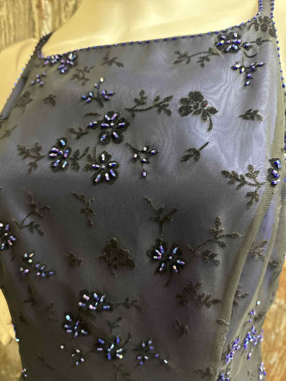 Betsy & adam Size 10 blue/black Evening Dress