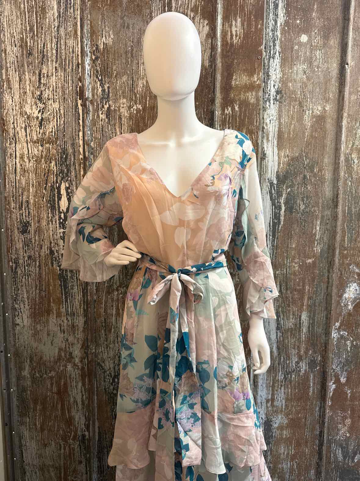 city chic Size 14 (Large) Green Print Dress