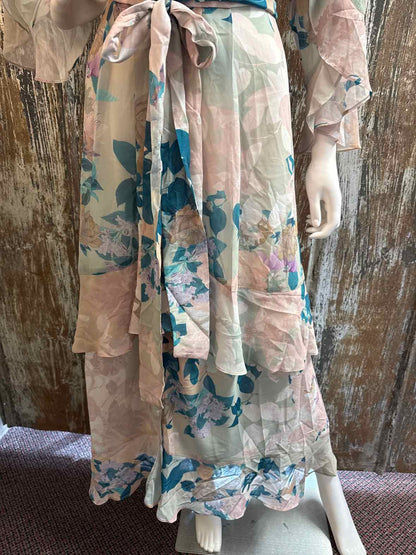 city chic Size 14 (Large) Green Print Dress
