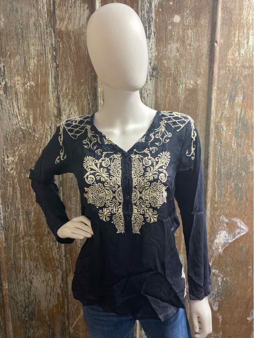 Johnny Was Size Extra Small Petite Navy tops