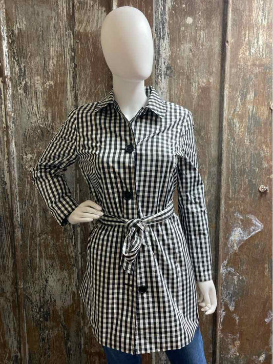 Talbots Size 2 Petite (Extra Small) black check Raincoat