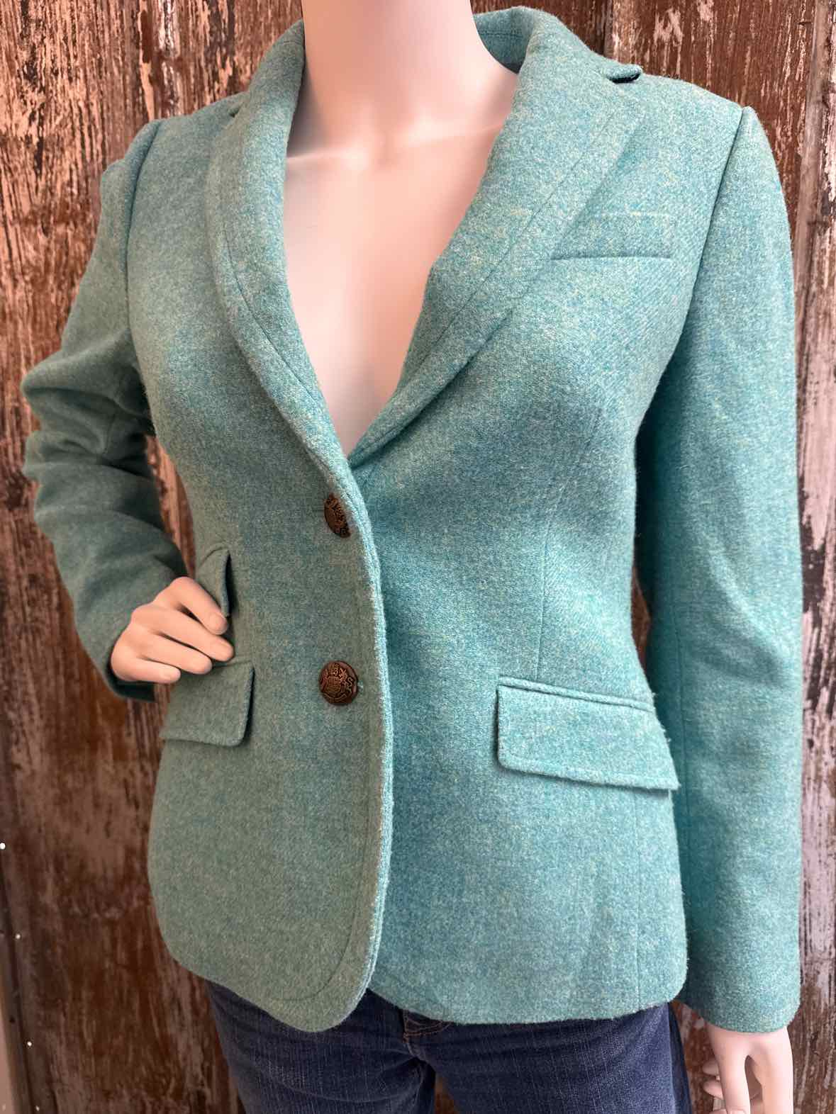 Talbots Size 4 (Small) Turquoise Blazer