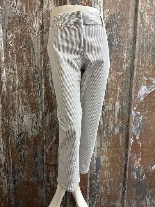 Boden Size 6 Long Gray Stripe Pants