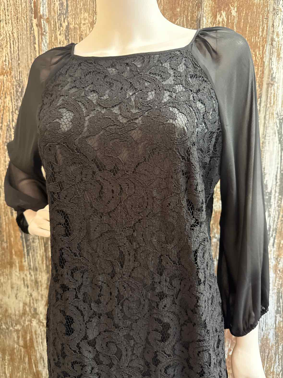 Adrianna Papell Size 12 (Large) Black Dress