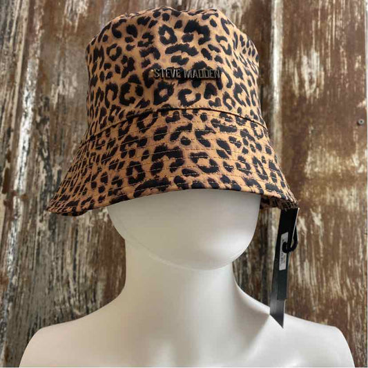 Steve Madden Size One Size Brown Animal Print Hat