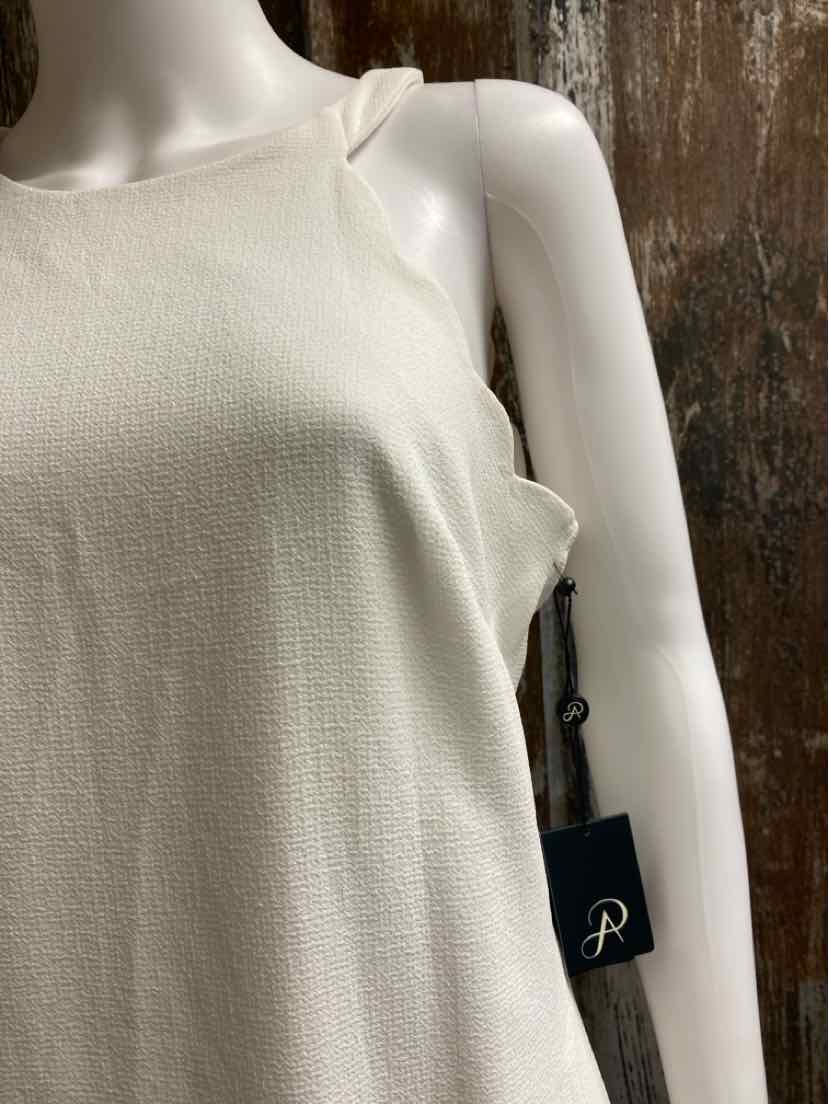 Adrianna Papell Size 8 (Medium) White Dress