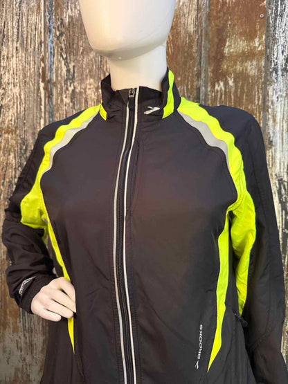 Brooks Size small Black Windbreaker Jacket