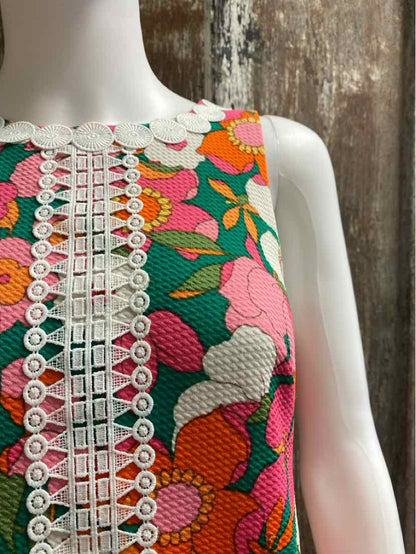Eliza J Size 4 (Small) Pink Floral Print Dress