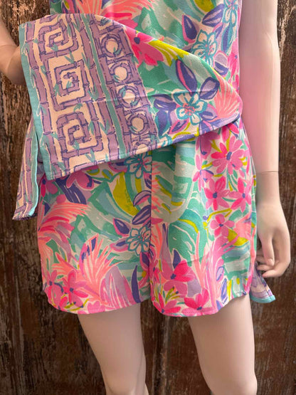 Lilly Pulitzer Size 2 (Extra Small) pink floral Romper