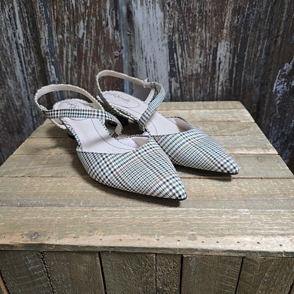 Life Stride 7 Brown Plaid Shoes