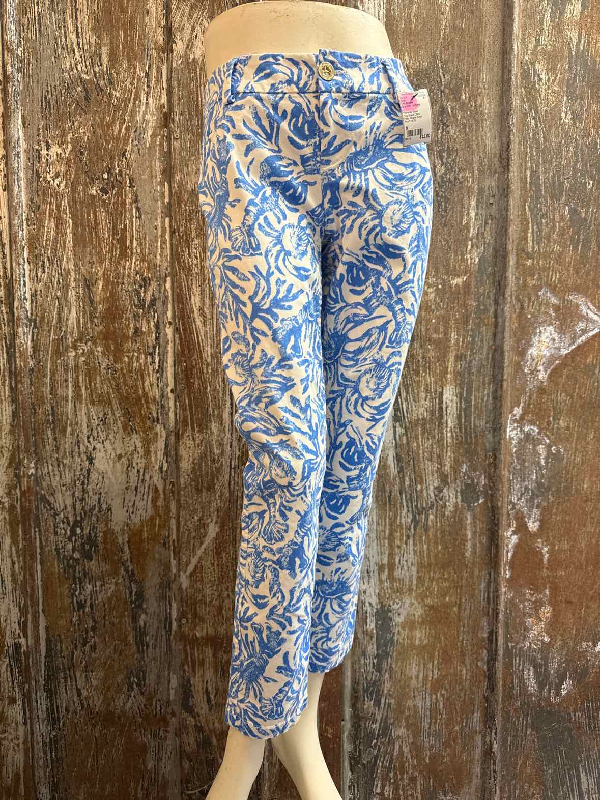 Lilly Pulitzer Size 0 Blue Print Pants