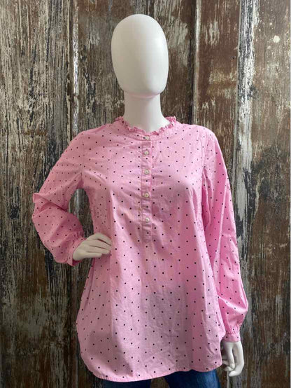 Talbot's Size Medium Pink Polka Dot tops