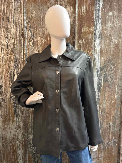 bernardo Size 1X Black Shacket