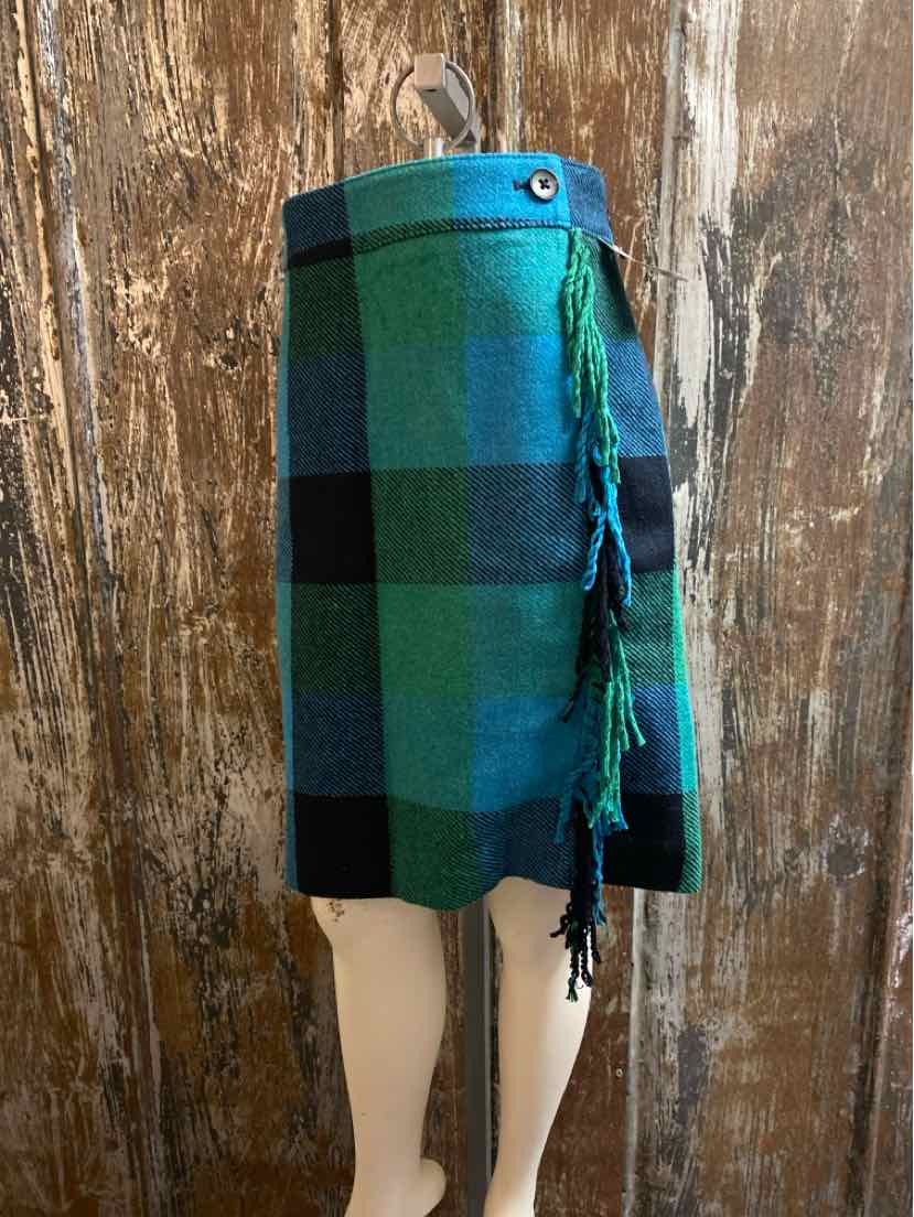 Talbots Size 2 blue/green plaid Skirt