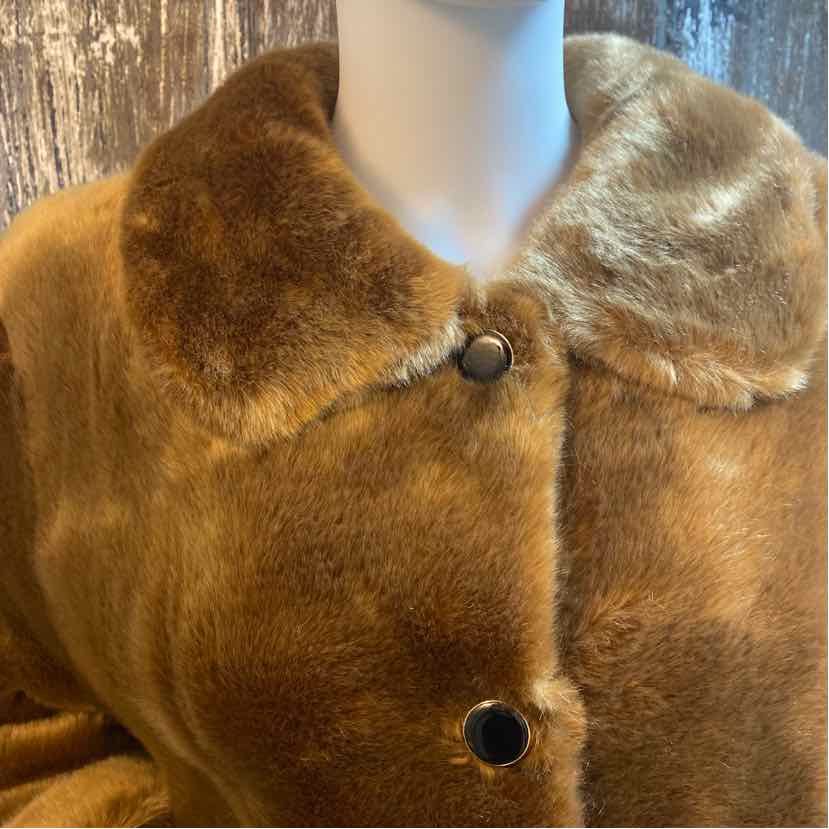 Kate Spade Size Extra Large Brown Faux Fur Winter Coat