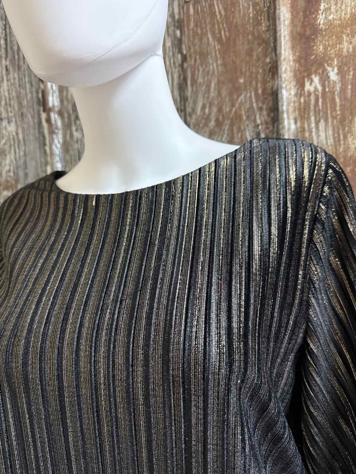 Chico's Size Large black/gold Dress