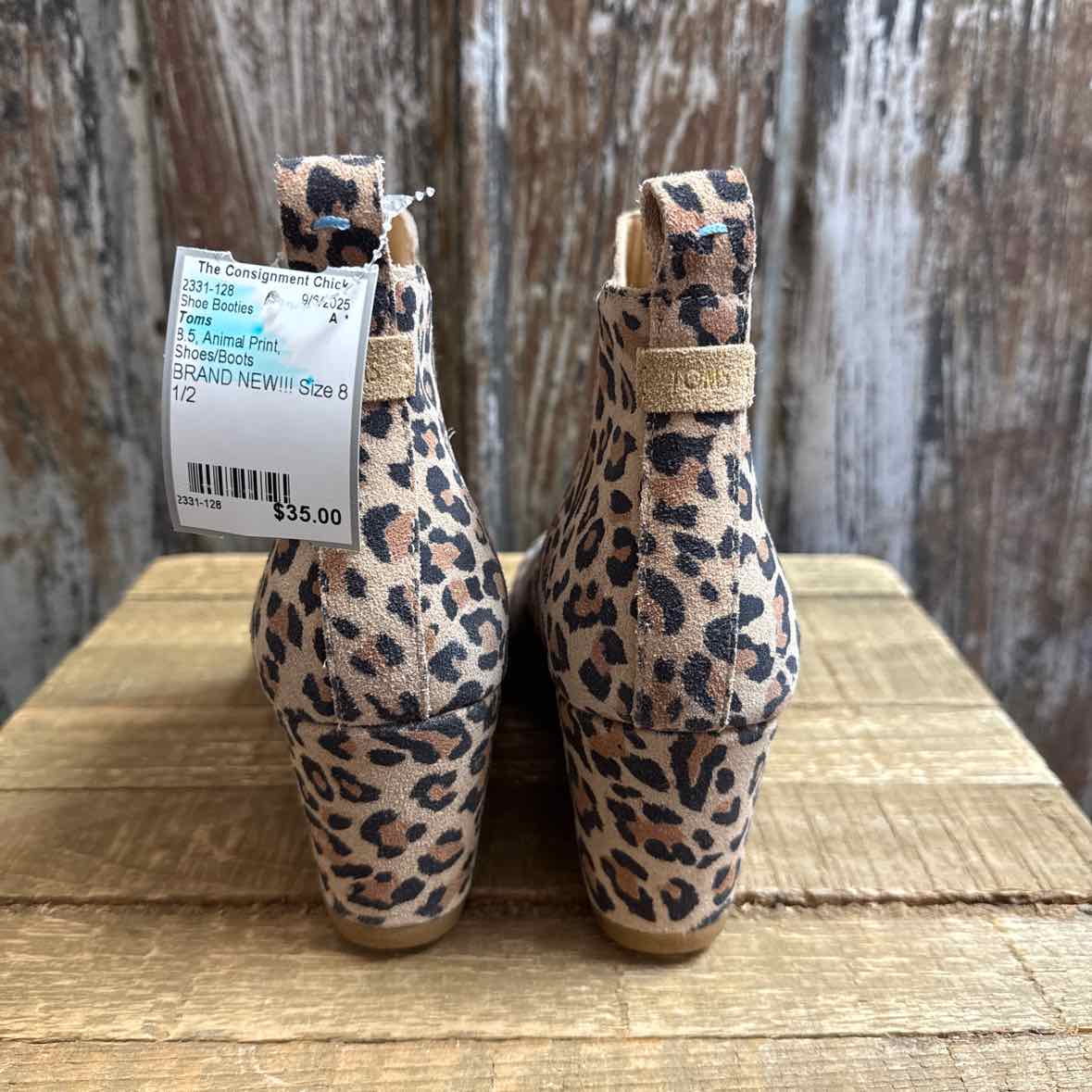 Toms 8.5 Animal Print Shoe Booties