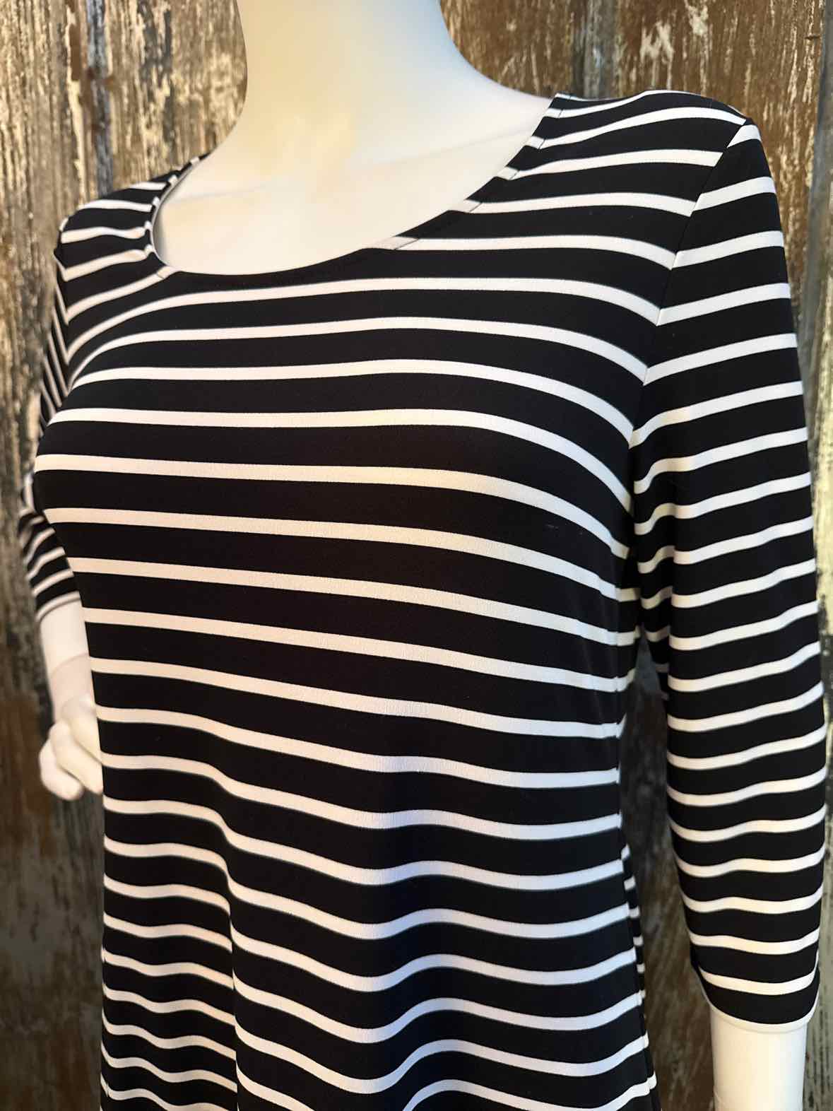 Chico's Size small Black Stripe Dress