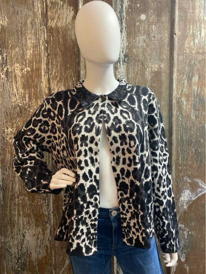 Sioni Size Extra Large Animal Print Cardigan