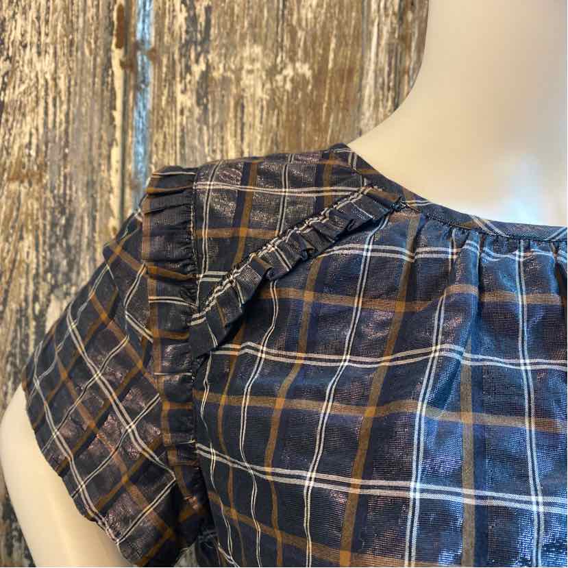 Loft Size Large Navy plaid tops