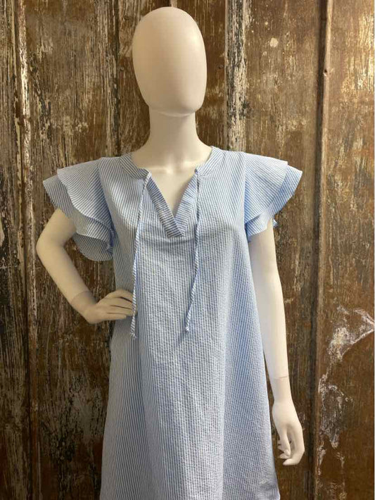 Vineyard Vines Size Large blue stripe Dress