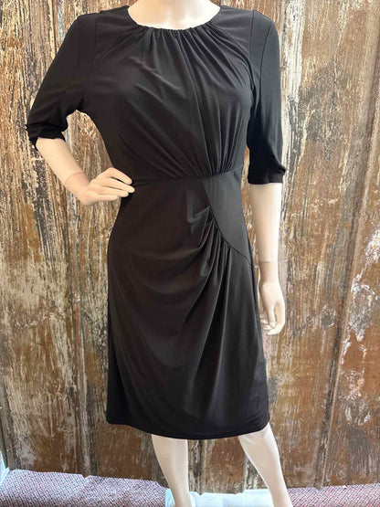 Adrianna Papell Size 8 (Medium) Black Dress