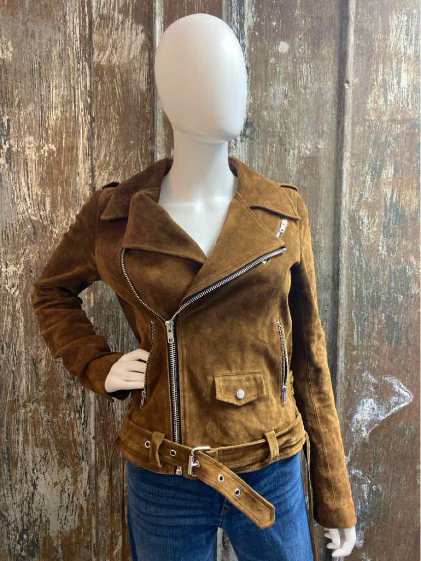 A.L.C. Size small Chestnut Brown Leather Jacket