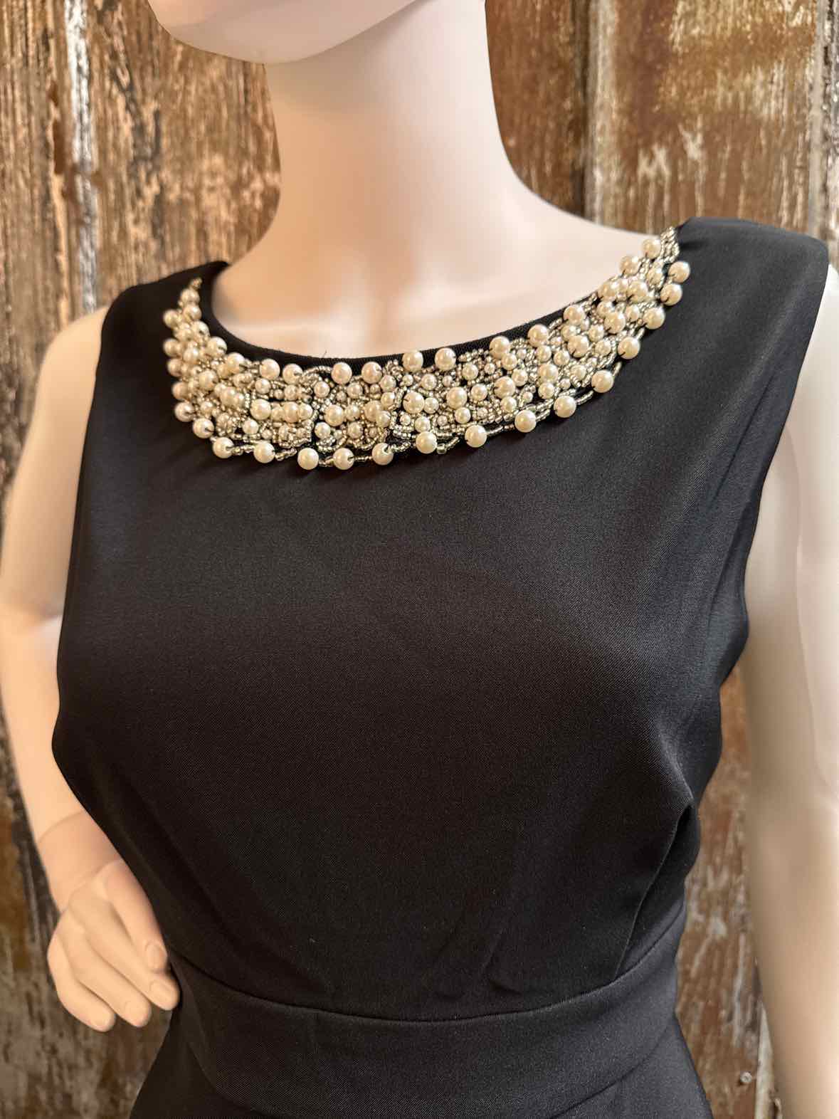 Connected Apparel Size 12 Petite (Large Petite) Black Dress