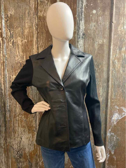 Style & Co. Size Medium Black Leather Jacket