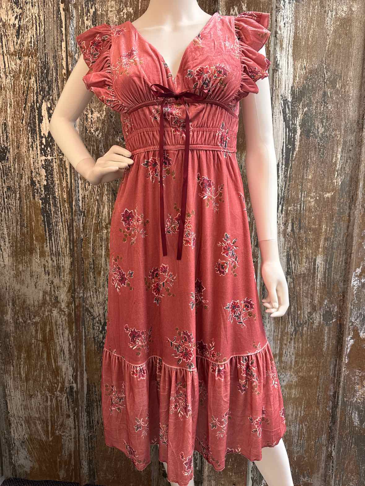 francesca's Size extra small pink print Dress