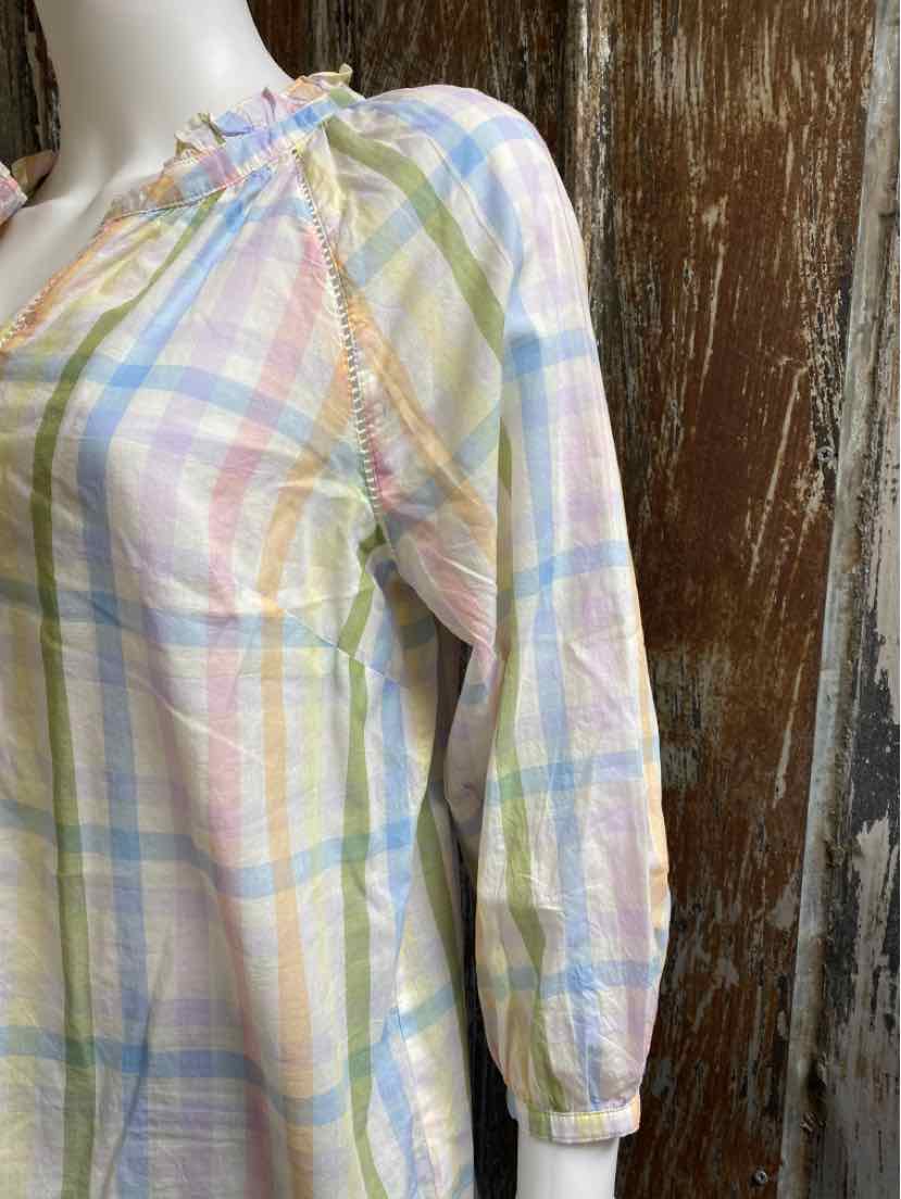 Talbots Size Medium Petite Multi Plaid tops