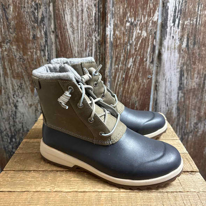 Sperry 7.5 green/black Boots